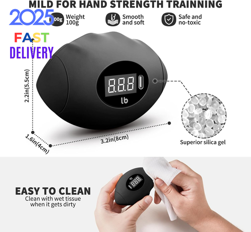 Hand Grip Strengthener, Rechargeable Digital Grip Strength Trainer up 220.4 Lbs( - Picture 3 of 12