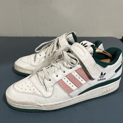 adidas Mens H01671 Forum 84 Low Off White/Collegiate Green/Glow Pink US 9.5  UK 9 | eBay