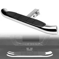 TLAPS 3" Tube Trailer Hitch Step+2" Tow Receiver Chrome For Mercedes Mits Nissan