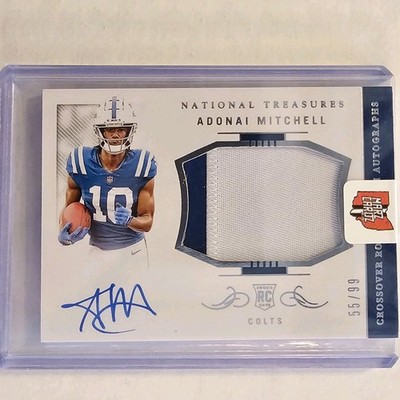 2025 Panini National Treasures Adonai Mitchell RPA 55/99
