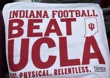 Indiana Football Rally Towel UCLA 10/25/2025 Cignetti Mendoza Sarratt IU Hoosier