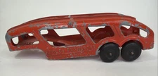 VINTAGE HUBLEY CAST METAL TRANSPORT  CAR TRAILER HAULER