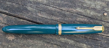 Vintage Parker Duofold Demi NewHaven Vert (UK 1950s) - Aerometric - Plume Or (M)