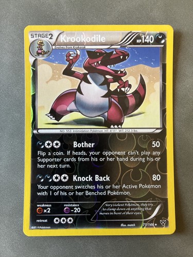2014 POKEMON TCG KROOKODILE 71/146 HOLO