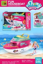 Pink Barbie Style Speed Boat Yacht Playset Luxury Adventure Toy Kids Play Set