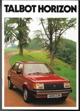 Talbot Horizon 1981-1982 UK Market Sales Brochure 1.1 1.3 1.5 SX, GLS, GL & LS