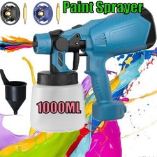 Cordless Paint Sprayer Fence Wall Airless Hvlp Spray Gun For Makita 18v Bl1830