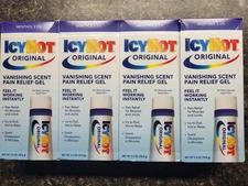 ICY HOT Original VANISHING SCENT Pain Relief GEL 2.5oz Each  2027 4 Packs