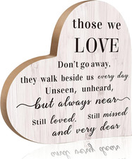 Sympathy Gift Memorial Wooden Heart for Loss of Loved One Bereavement Remembranc