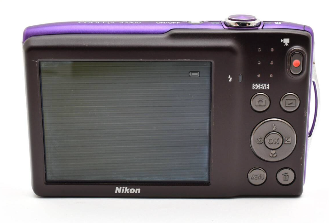 Nikon COOLPIX S3300 Purple Digital Camera 16MP Compact 6x Zoom
