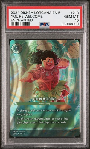 You're Welcome graded PSA 10 for sale on eBay