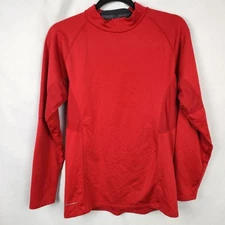 Layer8 Performance Top Women's Small Red Qwick Dry Activewear Long Sleeve