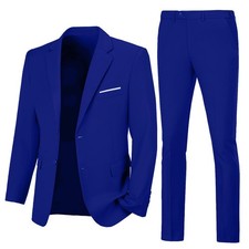 Men Suit Set Two Button Slim Fit 2 Piece Suit Wedding Suit Blazer and Pants for