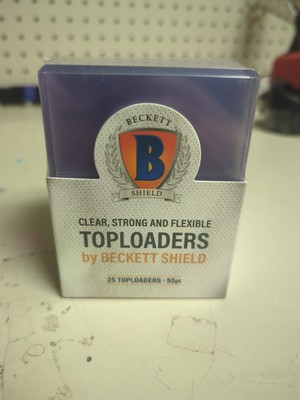 PACK of 25 BECKETT SHIELD 55pt TOPLOADERS THICK TOP LOADER PRIZM
