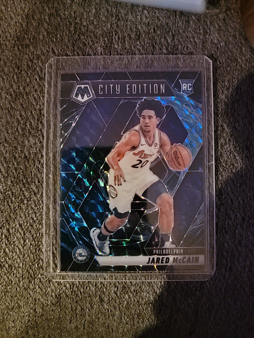 2024-25 Panini Mosaic Jared McCain City Edition Genesis Rookie RC Case Hit SSP