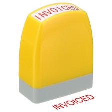 Invoiced Notice Stamp, Office Stamp Pre Inked Stamp, Yellow