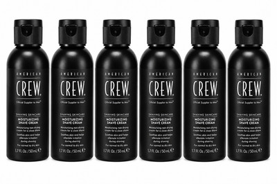 6 PCS.-American Crew Moisturizing Shave Cream 5.1oz. (1.7 oz/each)-Brand New