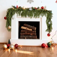 9FT Christmas Garland – Artificial Norfolk Pine Garland, Real Touch Greenery, 