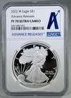 2022-W Proof $1 American Silver Eagle NGC PF70UC AR Advance Releases Label