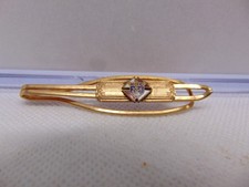 Vintage Knights Of Columbus K Of C Gold Tone Tie Clip Bar 2 1/4" Wide