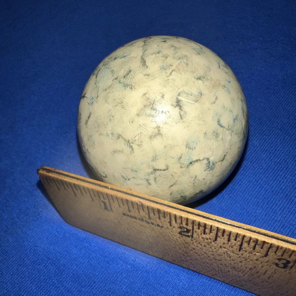 Antigua bola de taco bola de billar antigua bola Q rasguños rasguños etc. ¡¡Raro!!! Foto 4 de 4