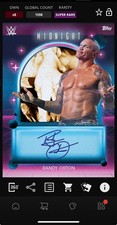 DIGITAL TOPPS WWE SLAM Randy Orton MIDNIGHT 25 SUPER RARE SIGNATURE RELIC Read