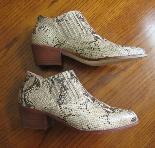 Anthropologie Marion Python Print Ankle Boots Wom… - image 1