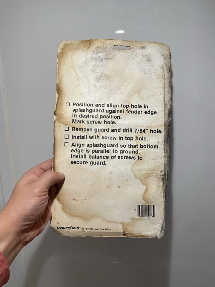 Par de protectores contra salpicaduras Powerflow Mustang de colección abrazadera delantera trasera nuevo stock antiguo Foto 2 de 4