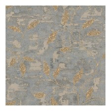 Boutique Ornamental Leaf Wallpaper | Steel / Gold