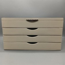 M&S Collection ‘With Love’ 4‑Tier Jewellery Box – Cream Faux Leather – NWT