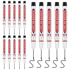 15 PCS Long Head Deep Hole Marker Pens,20mm Long Nib Marker,Longs Nose Marker...