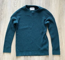 REI Co-op Wallace Lake Waffle Knit Sweater Teal Pullover Outdoor Casual Women S