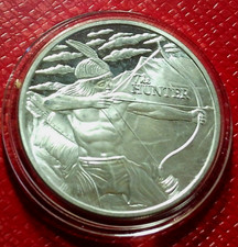 The Hunter Indian Buffalo Bison Round 1 Troy oz..999 Fine Silver-w/Capsule