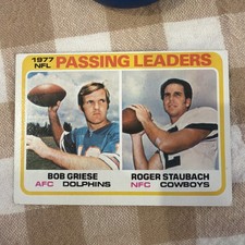 1978 Topps Passing Leaders Bob Griese Roger Staubach #331 EX Plus