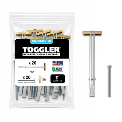 SNAPTOGGLE Drywall Anchor with Included Bolts for 1/4-20 Fastener Size; Holds up