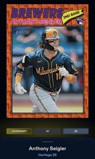 26 Topps Bunt DIGITAL Heritage Color Of The Year LEGENDARY Anthony Seigler