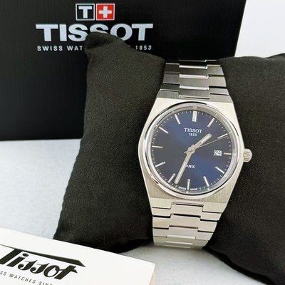 Tissot PRX/316L Men's Blue Dial Quartz T137.410.11.041.00 Steel Watch 40MM