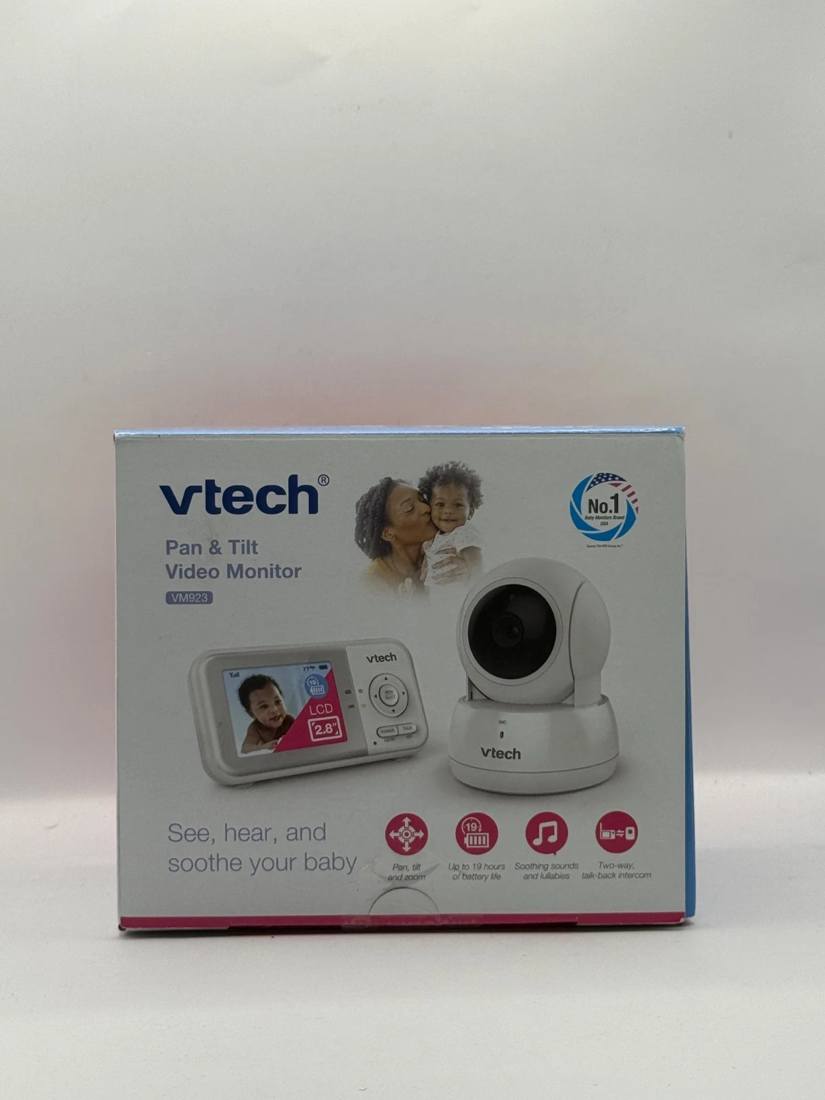 Vtech Vm923 Baby Monitor, 2.8” Screen, Pan-tilt-zoom, 1000ft Long Range
