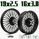 19X2.5 16X3 Fat Spoke Wheels Rims Set for Harley Sportster Iron XL883N XL1200N