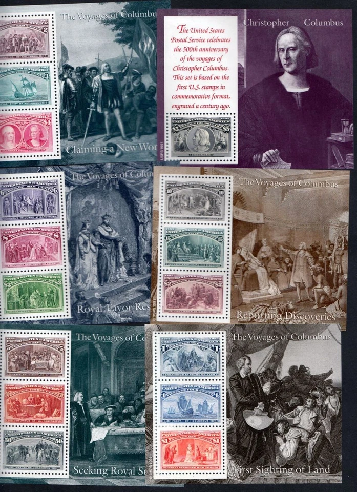 1992 Columbian Expo 500th year 24 MNH souvenir sheets US, Italy, Portugal, Spain - Image 3 of 4