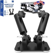 Magnetic Flag Pole Holder for 5th Wheel RV Hitch Camper Double Flagpole