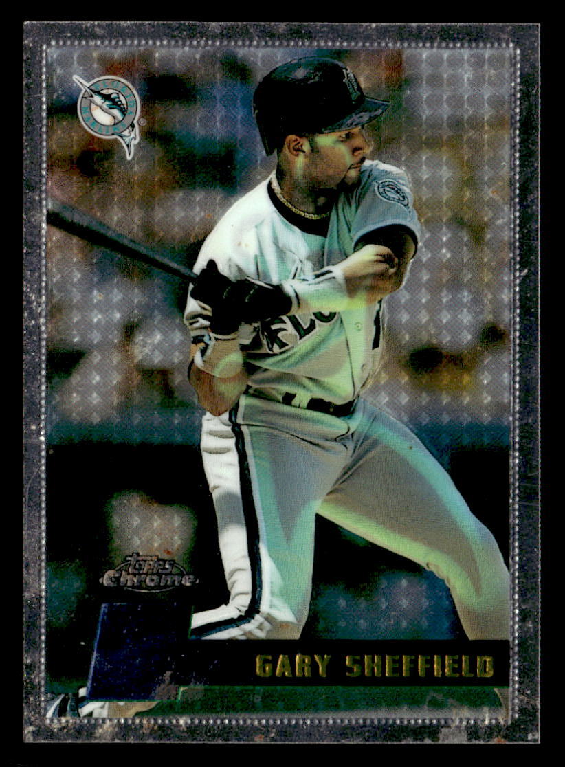 Gary Sheffield 1996 Topps Chrome  Card #27 Florida Marlins