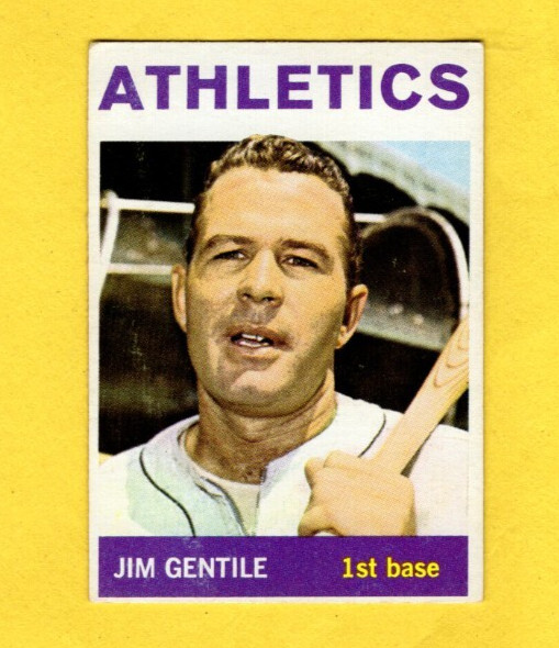 1964 Topps Jim Gentile #196 Kansas City Athletics VG/EX FREE SHIPPING