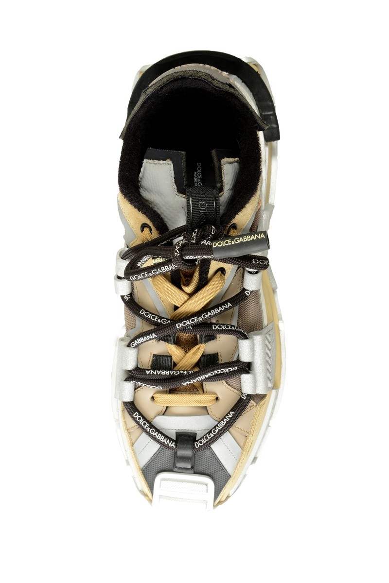 Dolce & Gabbana Men's Multi-Color Leather & Canvas Sneakers