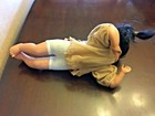 Native American Sleeping Doll 13" Porcelain Swan Collection Vtg Braided Hair — photo 4