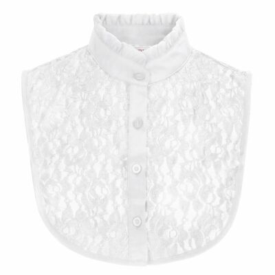 Women Shirt Fake Collar Detachable Lapel Dickey Half Tops Blouse Bib Adjustable