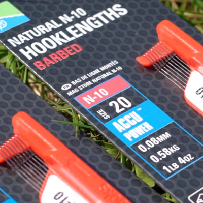 Preston Innovations Natural N-20 6 Hooklength Barbed - Terminal Tackle For Coarse Fishing