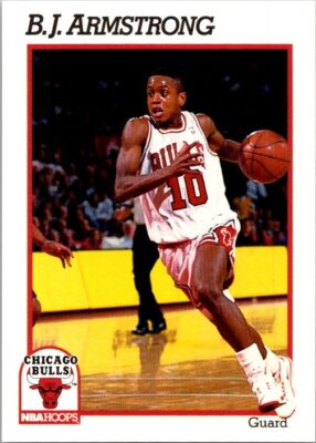 1991-92 Hoops Chicago Bulls Team Night Sheet SGA #NNO B.J. Armstrong