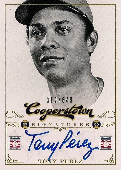TONY PEREZ 2012 Panini Cooperstown Signatures Autograph HOF