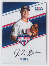 2018 JT GINN PANINI USA BASEBALL STARS AND STRIPES AUTO A'S RC